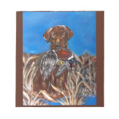 SCHOKOLADENLABRADOR NOTIZBLOCK (Vorderseite)