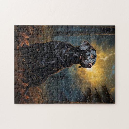 Schokoladenlabrador Puzzle (Horizontal)