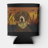 SCHOKOLADENLABRADOR-RETRIEVER DOSENKÜHLER (Vorderseite)