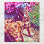 SchokoladenLabrador Weinetikett (Einzelnes Label)