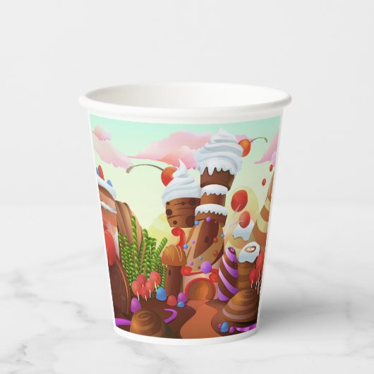 Schokoladenland Pappbecher (Vorderseite)