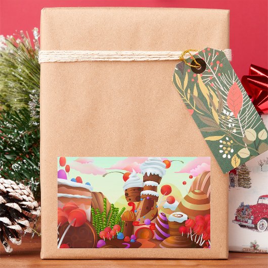 Schokoladenland Rechteckiger Aufkleber