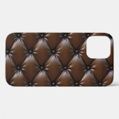 Schokoladenleder: Luxuriöse Upholsterie Case-Mate iPhone Hülle (Rückseite (Horizontal))
