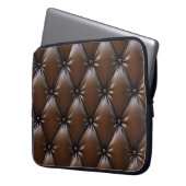 Schokoladenleder: Luxuriöse Upholsterie Laptopschutzhülle (Vorderseite Links)