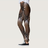 Schokoladenleder: Luxuriöse Upholsterie Leggings (Links)
