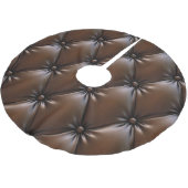 Schokoladenleder: Luxuriöse Upholsterie Polyester Weihnachtsbaumdecke (Schrägansicht)