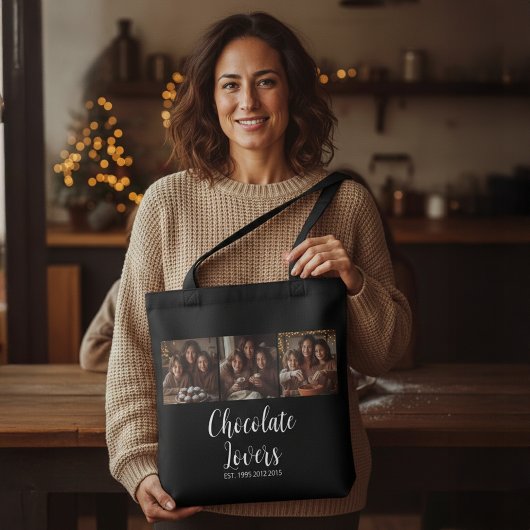 Schokoladenliebhaber etablierten 3-Foto-Script Tasche
