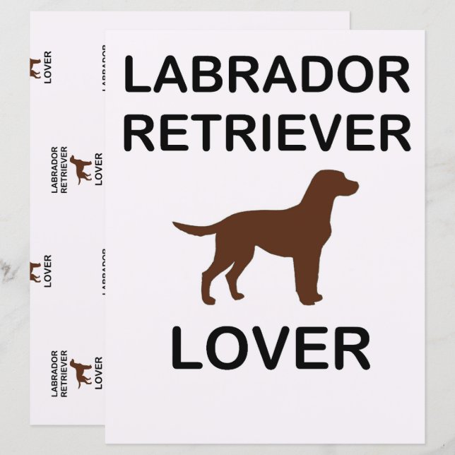Schokoladenliebhaber Labrador (Vorne/Hinten)