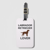 Schokoladenliebhaber Labrador Gepäckanhänger (Vorderseite Vertikal)