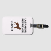 Schokoladenliebhaber Labrador Gepäckanhänger (Vorderseite (Horizontal))