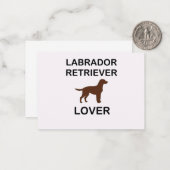 Schokoladenliebhaber Labrador Mitteilungskarte (Vorderseite/Rückseite Beispiel)