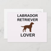 Schokoladenliebhaber Labrador Postkarte (Vorne/Hinten)
