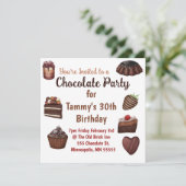 Schokoladenliebhaber Party Einladung (Stehend Vorderseite)