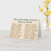 Schokoladenliebhaber Phrase Book Karte (Gelbe Blume)
