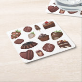 Schokoladenliebhaber Rechteckiger Pappuntersetzer (angewinkelt)