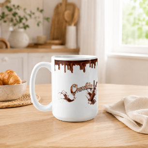 Schokoladenliebhaber Tröpfchen-Schokoladen-Splash- Kaffeetasse