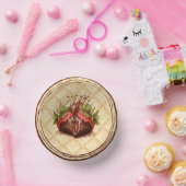 Schokoladenliebhaberschale, Erdbeere mit Schokolad Pappteller (Party)