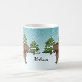 Schokoladenmatte Dackel - Winterwald Kaffeetasse (Mittel)
