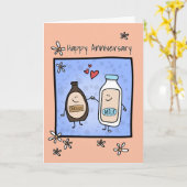 Schokoladenmilch, hergestellt für jedes andere Jah Karte (Gelbe Blume)