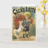 Schokoladenmilch Karte (Gelbe Blume)