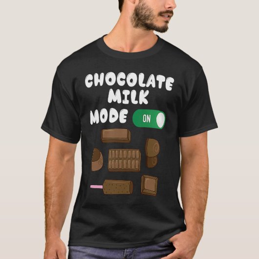 Schokoladenmilch-Modus Ein Essen Esser Grafik T-Shirt (Vorderseite)