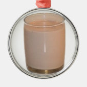 Schokoladenmilch Silbernes Ornament (Vorne)