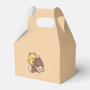 Schokoladenmilch-Trinken im Glück – Kawaii-Katzenf Geschenkschachtel