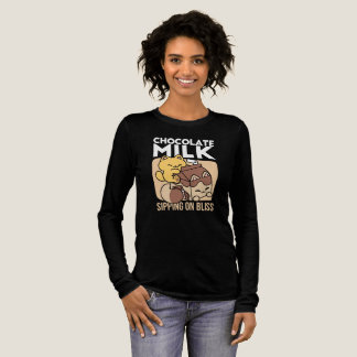 Schokoladenmilch-Trinken im Glück – Kawaii-Katzenf Tri-Blend Shirt