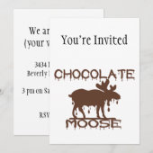 Schokoladenmoose Einladung (Vorne/Hinten)