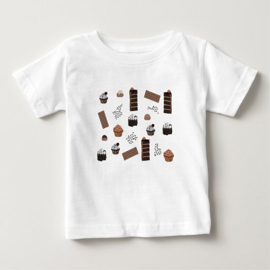 Schokoladenmuster Baby T-shirt (Vorderseite)