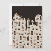 Schokoladenmuster-Brautparty Einladung (Rückseite)