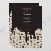 Schokoladenmuster-Brautparty Einladung (Vorne/Hinten)