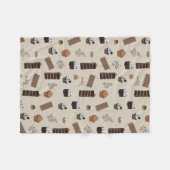 Schokoladenmuster Fleecedecke (Vorderseite (Horizontal))