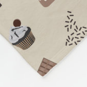 Schokoladenmuster Fleecedecke (Ecke)