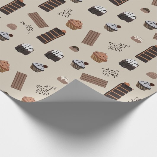 Schokoladenmuster Geschenkpapier (Ecke)