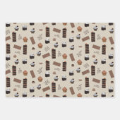 Schokoladenmuster Geschenkpapier Set (Vorderseite 3)