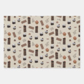 Schokoladenmuster Geschenkpapier Set (Vorderseite 2)