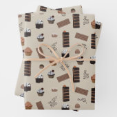 Schokoladenmuster Geschenkpapier Set (Beispiel)
