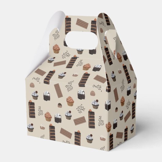 Schokoladenmuster Geschenkschachtel (Rückseite)