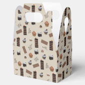 Schokoladenmuster Geschenkschachtel (Geöffnet)