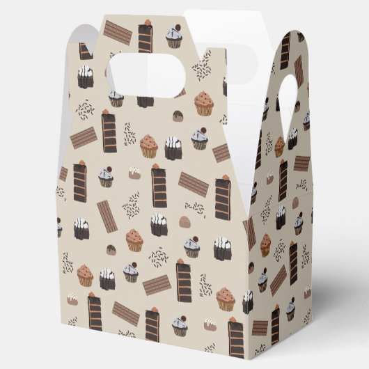 Schokoladenmuster Geschenkschachtel (Geöffnet)