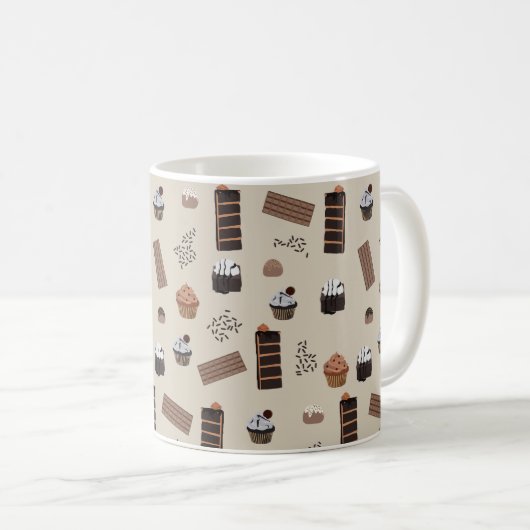 Schokoladenmuster Kaffeetasse (VorderseiteRechts)