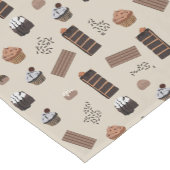 Schokoladenmuster Kurzer Tischläufer (Ecke)