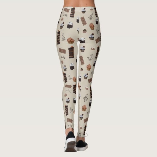 Schokoladenmuster Leggings (Rückseite)