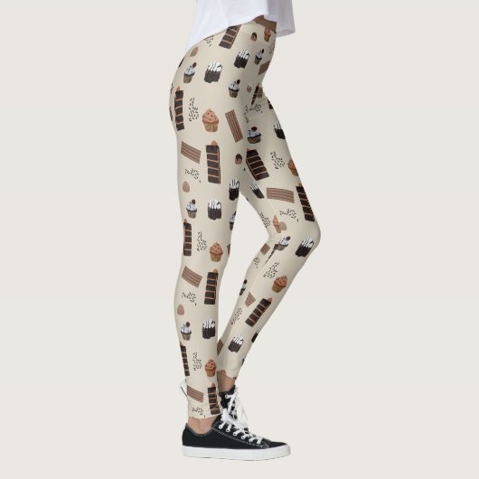 Schokoladenmuster Leggings (Rechts)
