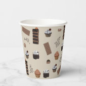 Schokoladenmuster Pappbecher (Rückseite)