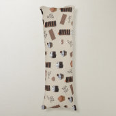 Schokoladenmuster Seitenschläferkissen (Vorderseite Vertikal)