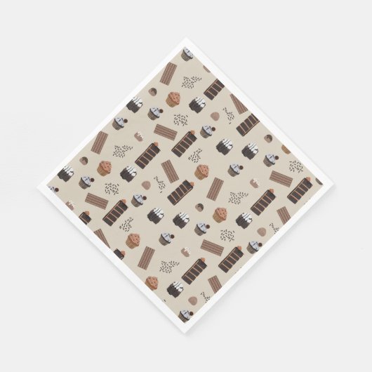 Schokoladenmuster Serviette (Ecke)