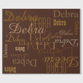 Schokoladenmuster von Namen Geschenkpapier (Flach)