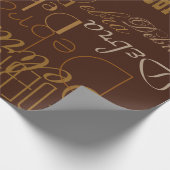 Schokoladenmuster von Namen Geschenkpapier (Ecke)